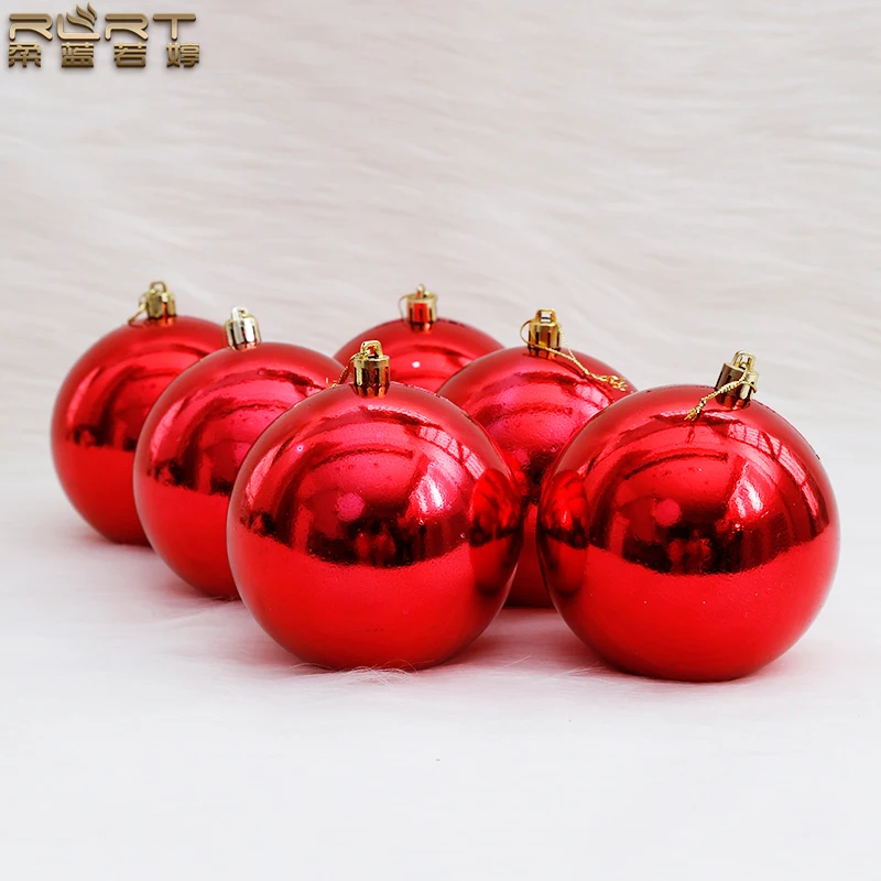 8CM Blue Shining Balls Colored Balls Hanging Balls Christmas Decorations Tree Accessories Pendant