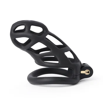 2021 MAMBA Cage Set Lightweight Male Custom Curved Chastity Device Kit Penis Ring Cock Ring Cobra Cages Trainer Belt Sex Toys 3
