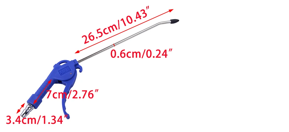2 мм синяя ручка офсетный наконечник угловая насадка Пыльник очиститель воздуха дуга Пистолет Сцепление пыли воздуходувка инструмент для очистки оборудования машины