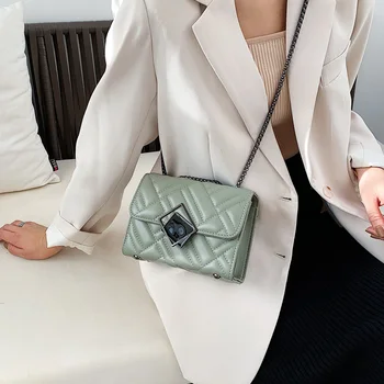 

Net Red Ins Casual Small Bag 2020 New Fashion Retro Chain Messenger Tide Korean Female Small Square Bag Sac A Main Femme Bolsos