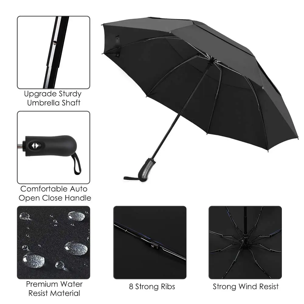 Перевернутый автоматический зонтик для защиты от ветра компактный зонтик внутри обратный зонт автоматический открытый и закрытый Зонт от дождя женщина и мужчина