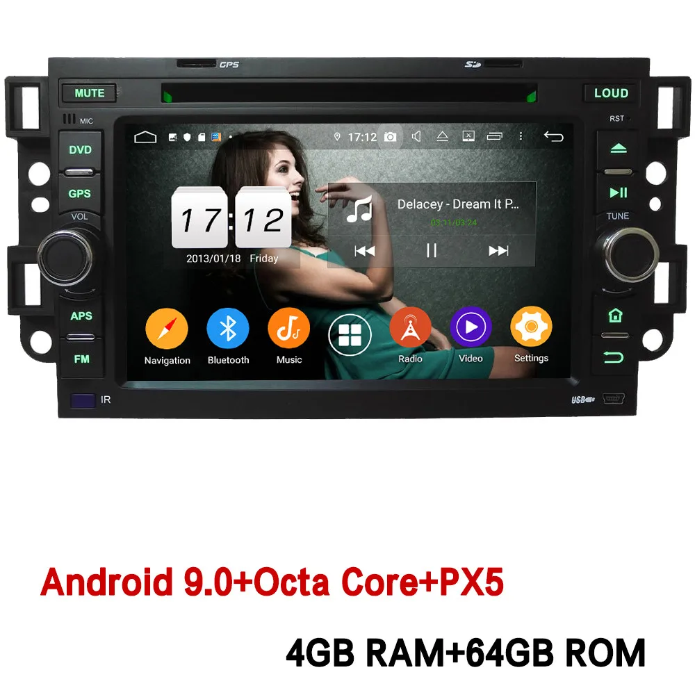 Klyde 4G Android 9 Восьмиядерный 4 Гб+ 64 Гб DSP автомобильный dvd-плеер Стерео gps ГЛОНАСС для Chevrolet Holden Daewoo Lova Aveo Epica Captiva - Цвет: 4GB RAM x 64GB ROM