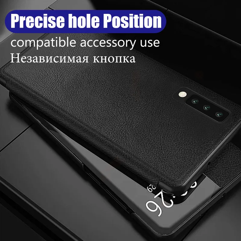 Кожаный флип-чехол для samsung Note10Plus, умный зеркальный Чехол-книжка для samsung Galaxy Note10 Plus Note 10 10+ 10 Plus, чехол Fundas