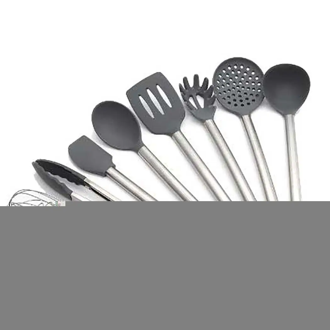 gray 8pcs 4 Стиль 2 Размеры Силиконовое приспособление для кухни набор принадлежностей для готовки жаростойкая посуда Кухня инструменты - Цвет: gray 8pcs