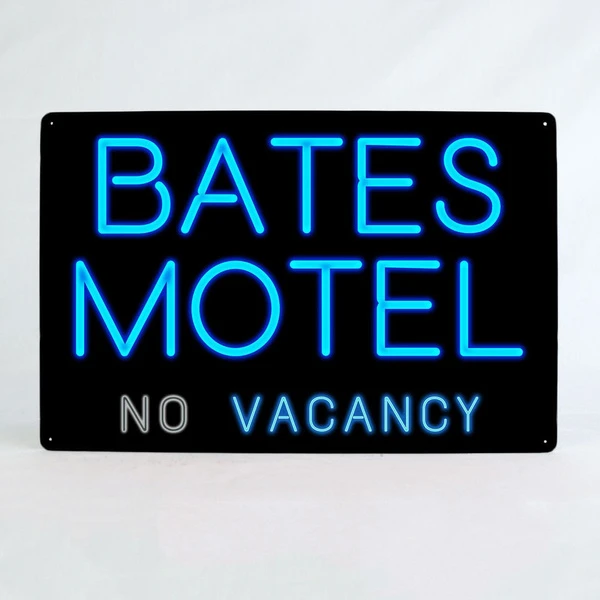 Bates Motel Metal Sign Norman Psycho Movie Horror Classic Vintage Retro Film