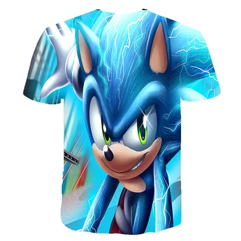 

3D Cool Summer sonic the hedgehog T-shirts baby Boys Girl Supersonic sonic Mario Costume Children Kids Clothes boys Clothes