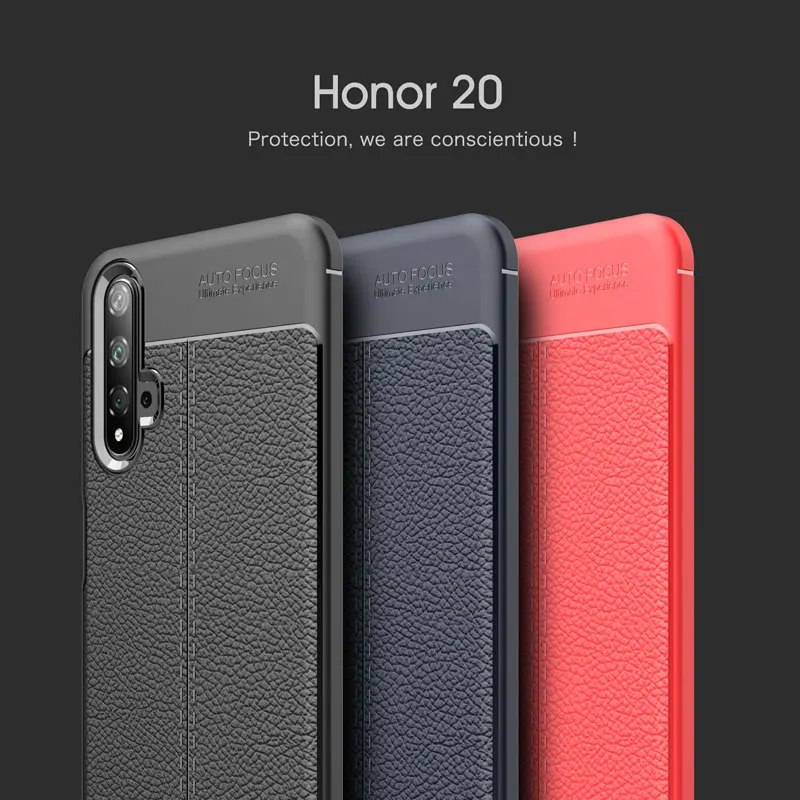 Тонкий ТПУ чехол для телефона huawei honor 20 Мягкая силиконовая задняя крышка для huawei honor 20pro кожаный защитный чехол для honor v20