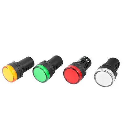 

4Pcs AC110V LED Power Indicator Pilot Signal Light Lamp 22mm Panel Mount