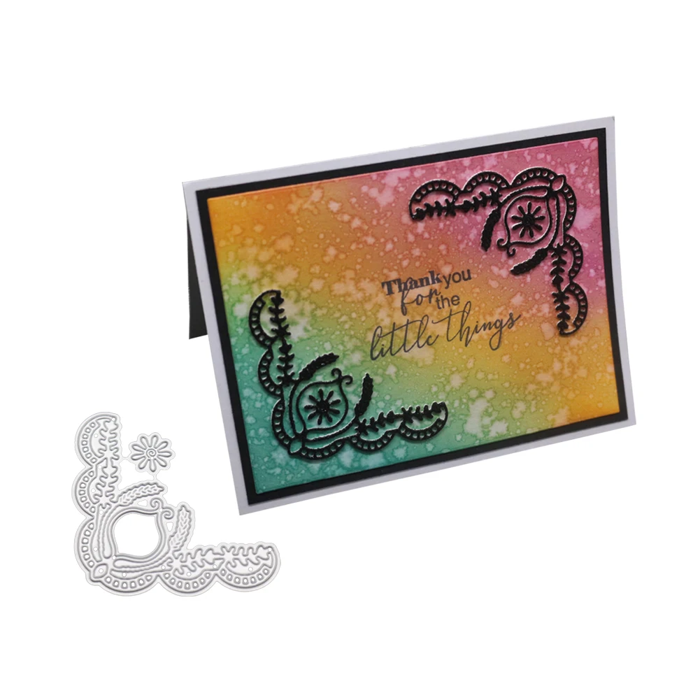 Bud Frame Metal Cutting Dies Flower Lace Die Mold Irregular Scrapbook Embossing Hollow Craft Knife Mould Stencil Stamps and Dies