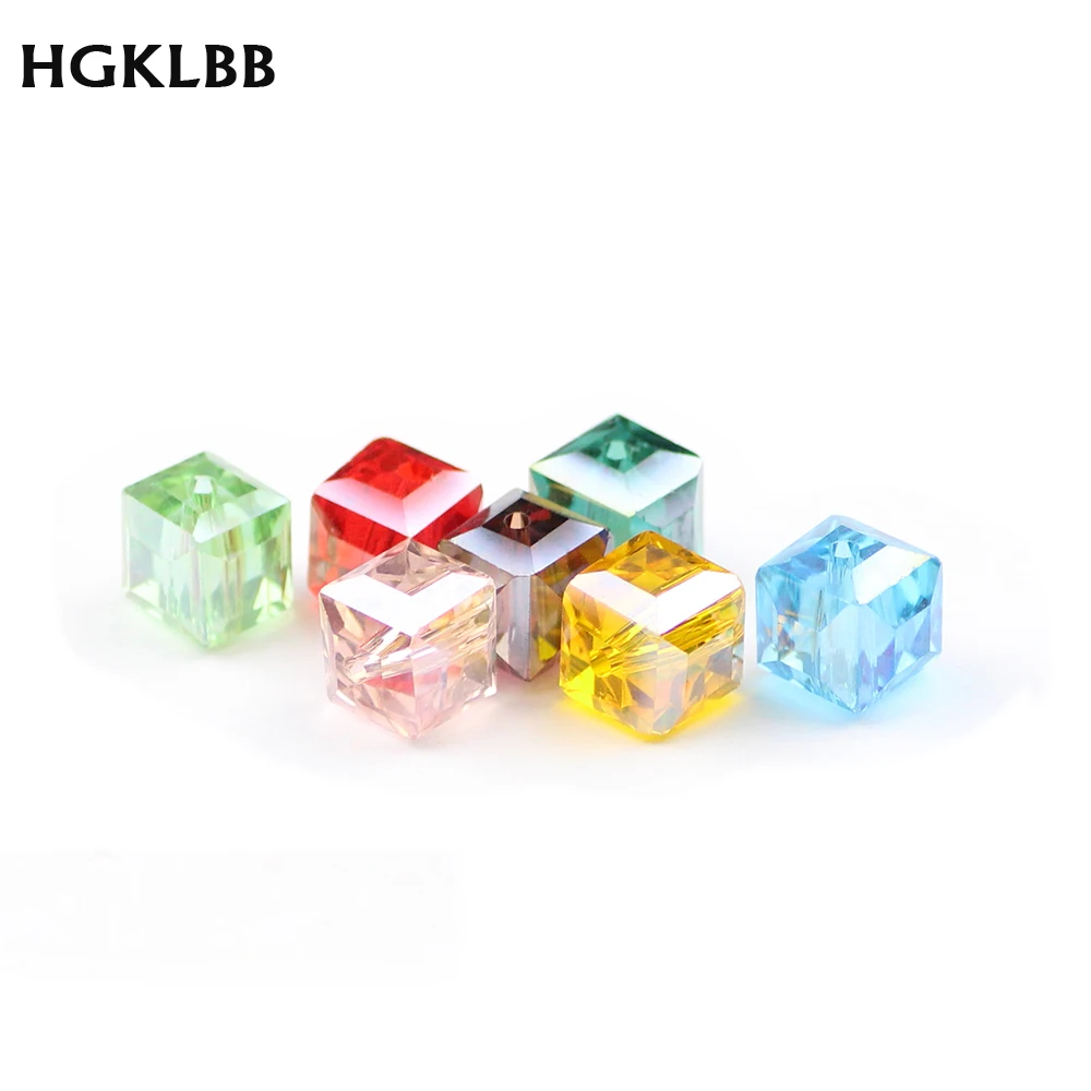 Бусины квадратной формы из австрийского хрусталя HGKLBB 10 мм шт. прозрачные