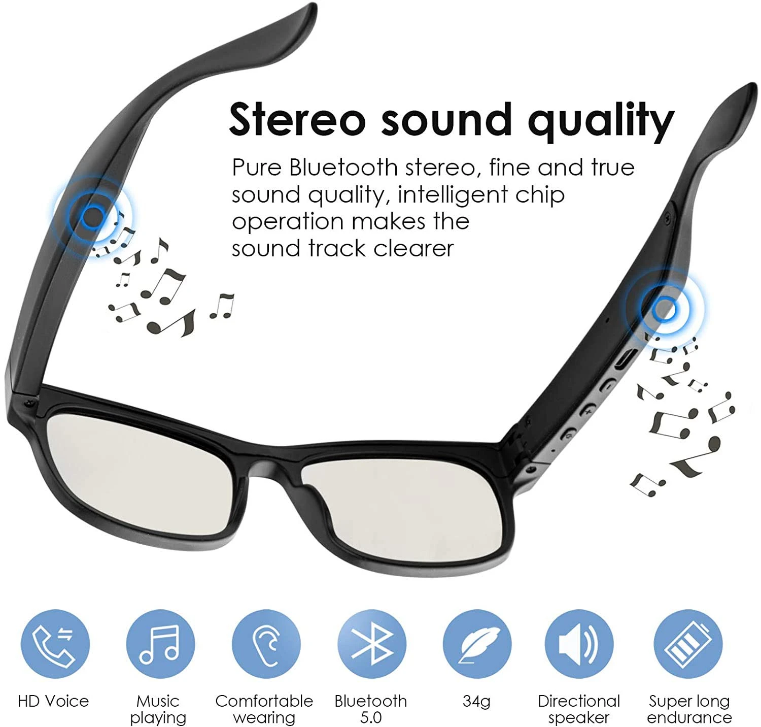 New Sunglasses Headphone With Bluetooth 5.0 Bone Conduction Earphone Headsets Smart Glasses With