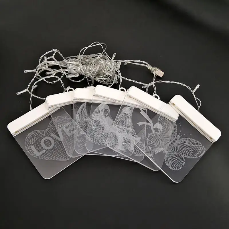 Теплый USB светодиодный светильник-гирлянда, креативный подвесной креативный ночник, настенный светильник с кабелем, подвесное окно, романтический уютный подарок для девочки