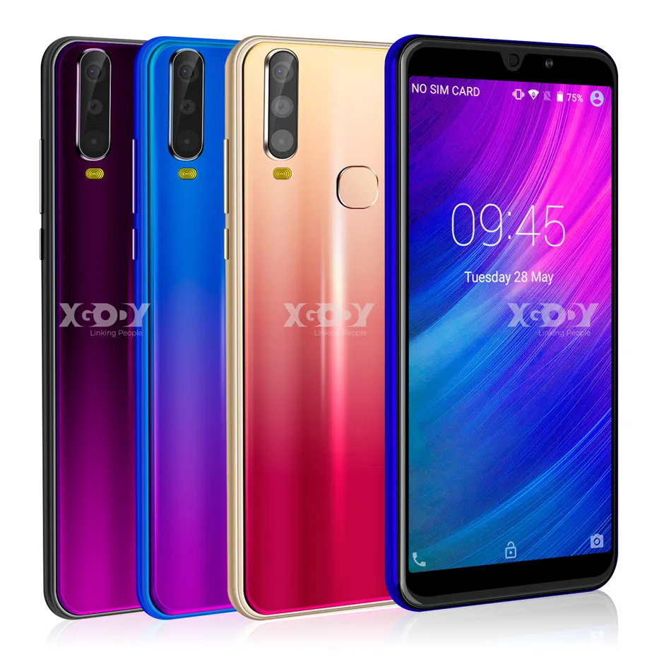 XGODY 6 дюймов 18:9 3g смартфон A70 Android 8,1 Dual SIM Celular 1 Гб + 4 Гб MTK6580 четырехъядерный gps WiFi 5Мп камера 2800 мАч мобильный телефон