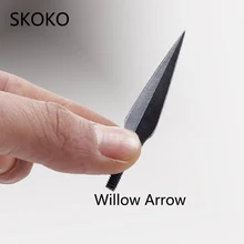 

Outdoor Shooting Accessories Willow Arrow Traditional Alloy Carbon Steel Arrow Archery Compound Recurve Bow Willow Leaf Arrow