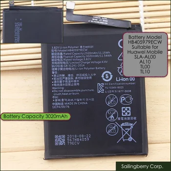 

Original battery suitable for Huawei mobile SLA-AL00/AL10 TL00/TL10 with battery model HB405979ECW