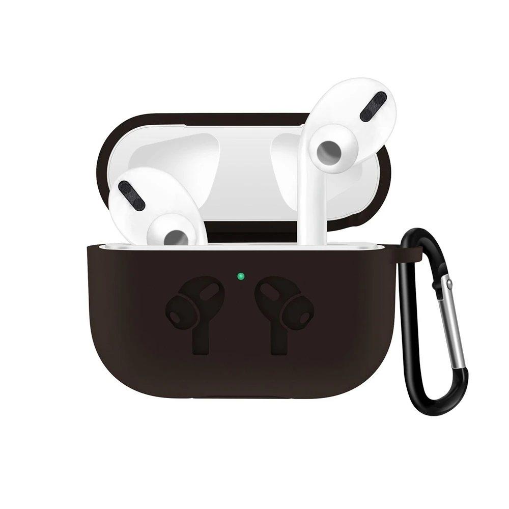 Чехол для наушников для Apple Airpods Pro, силиконовый защитный чехол, чехол для зарядки с пряжкой