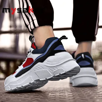 

Platform Sport Shoes Air Mesh Light Soft Sporty Man Shoe Men Large Size Low Top Summer Sneakers Lace Up Men's Running Shoes T21