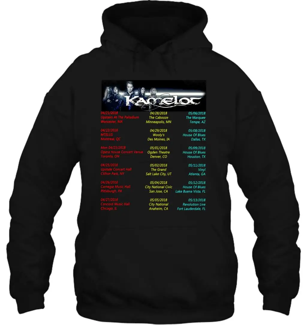 Мужская толстовка KAMELOT TOUR DATES BLACK GAOR женская уличная одежда
