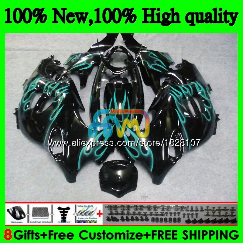 Средства ухода за кожей для SUZUKI KATANA GSXF 600 750 1998 1999 2000 2001 2002 голубой пламя 33BS. 127 GSX750F GSXF750 GSXF600 98 99 00 01 02 обтекателя