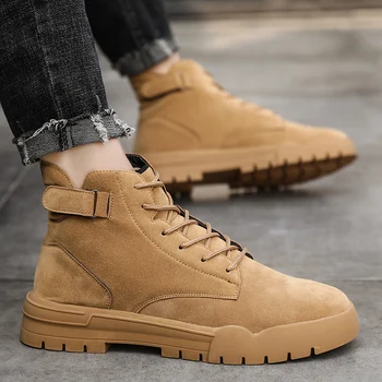 

home sapato dress coturno Mens man para cuero fashion casual hot boots for sapatos on mens mens slip leather black 2020 leisure