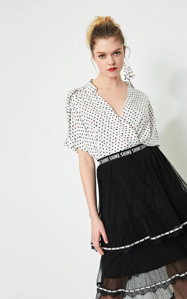 Vero Moda женская блузка в горошек с заклепками | 319241508