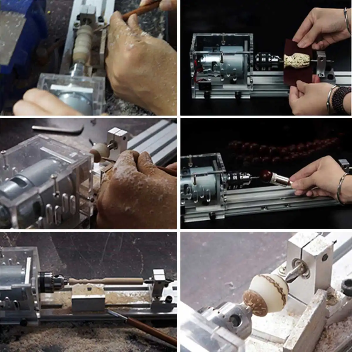 DC 12-24V мини токарный станок для изготовления бусин по дереву DIY токарный станок стандартный набор с резцом для резьбы по дереву токарный станок