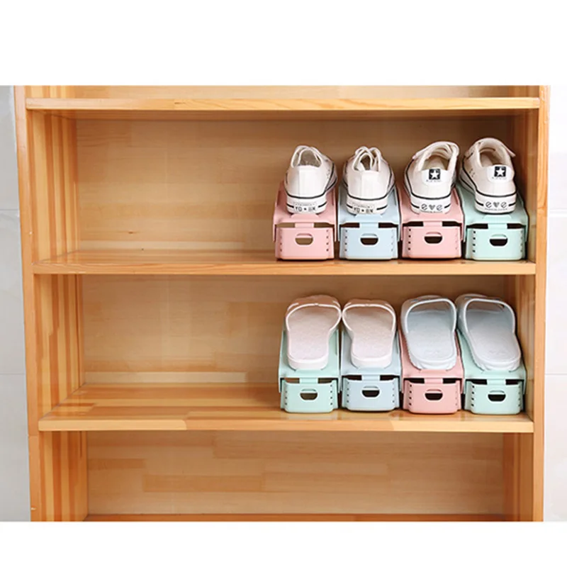 5 шт. прочный регулируемый органайзер для обуви держатель для обуви слот для экономии пространства шкаф стенд стеллаж для хранения обуви коробка для обуви