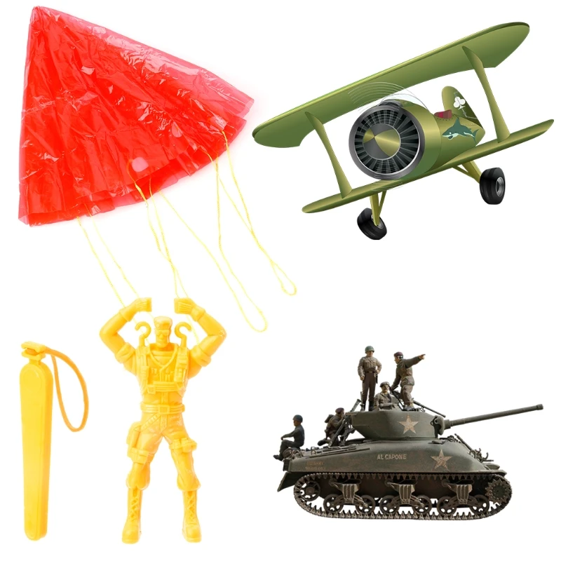 

2 Pcs Hand Parachute Kite Surf Toy Throw And Drop Outdoor Fun Sports Kids Toy Y1QF