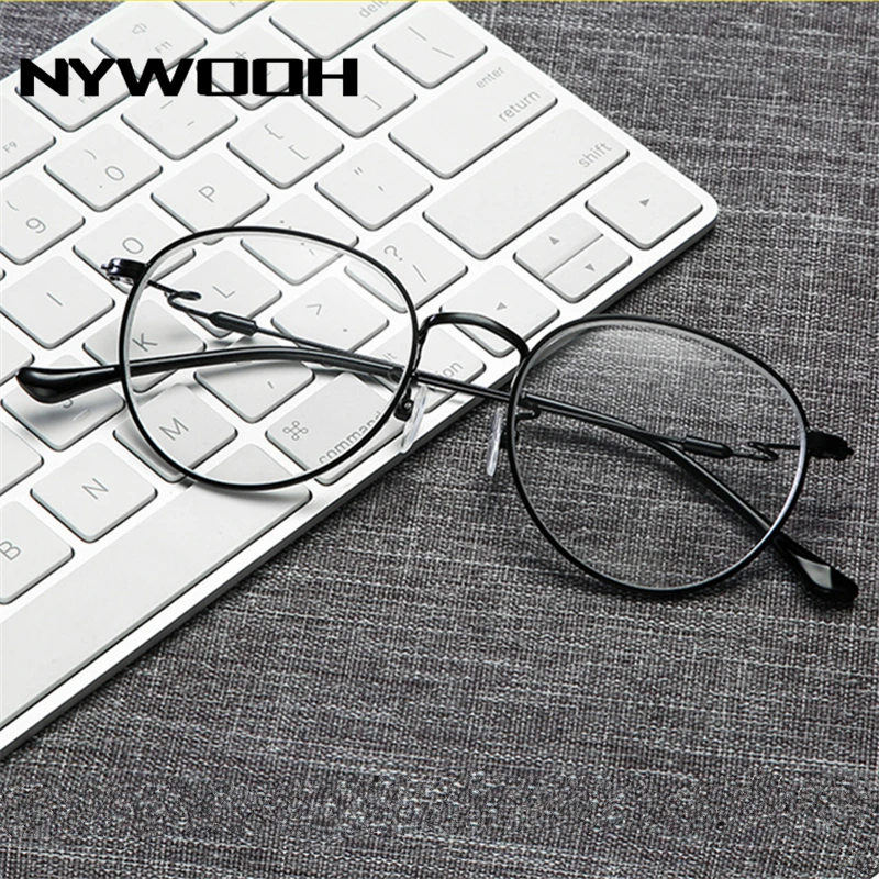 NYWOOH-1-1,5-2-2,5-3-3,5-4-4,5-5-6 очки для близорукости для женщин и мужчин в металлической оправе сверхлегкие очки для близорукости