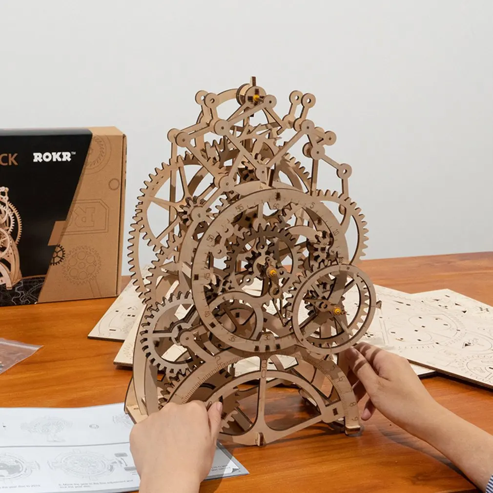 Винтажный проектор ретро 3D трёхмерная головоломка-пазл деревянная модель креативный подарок декоративный проектор головоломка игра сборка