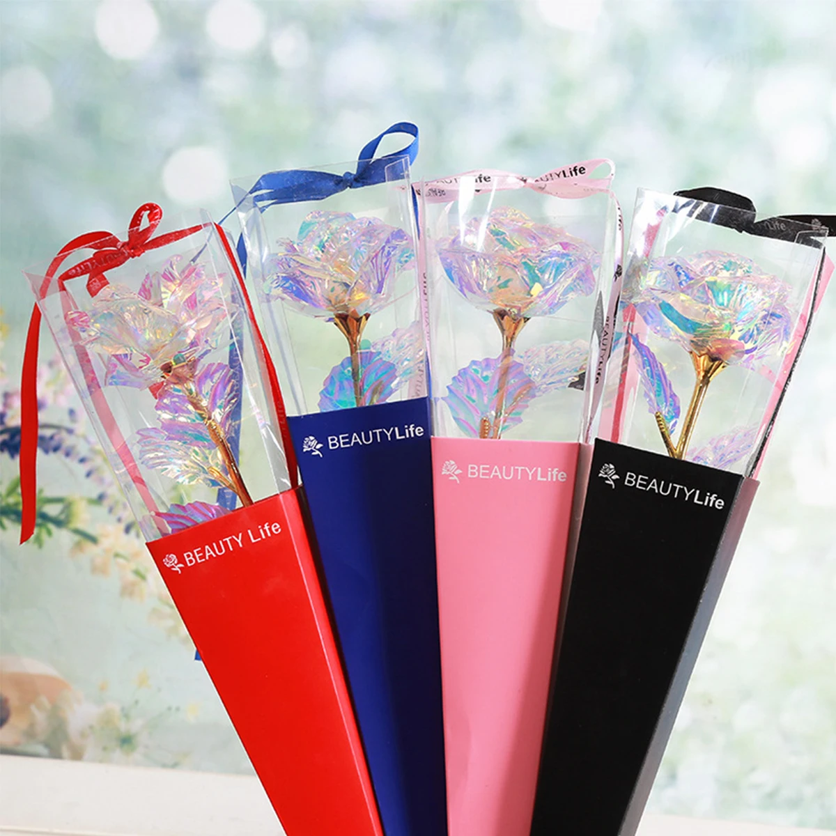 24k позолоченный цветок розы романтичный День Святого Валентина креативный