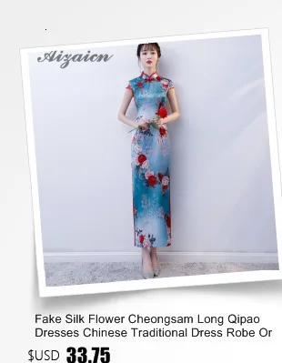 Восточный стиль ретро принт Cheongsam современный Chinoise похожие шелковые Qi Pao платья китайское традиционное платье женское Qipao оригинальное