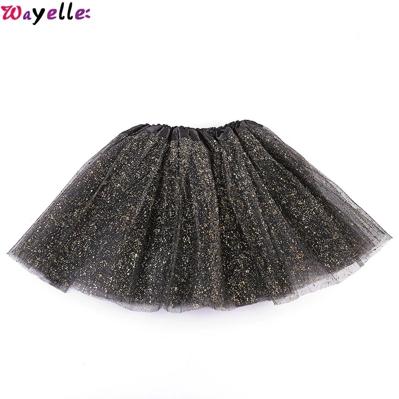 2019 Короткая мини юбка для девочек сетчатая золотой порошок Серебряный эротичный