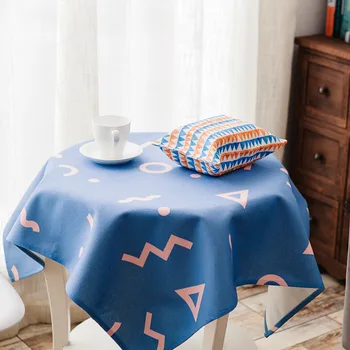 

Geometric Pattern Cotton Linen Tablecloth Garden Fabric Round Table Square Table Coffee Table Cloth ok