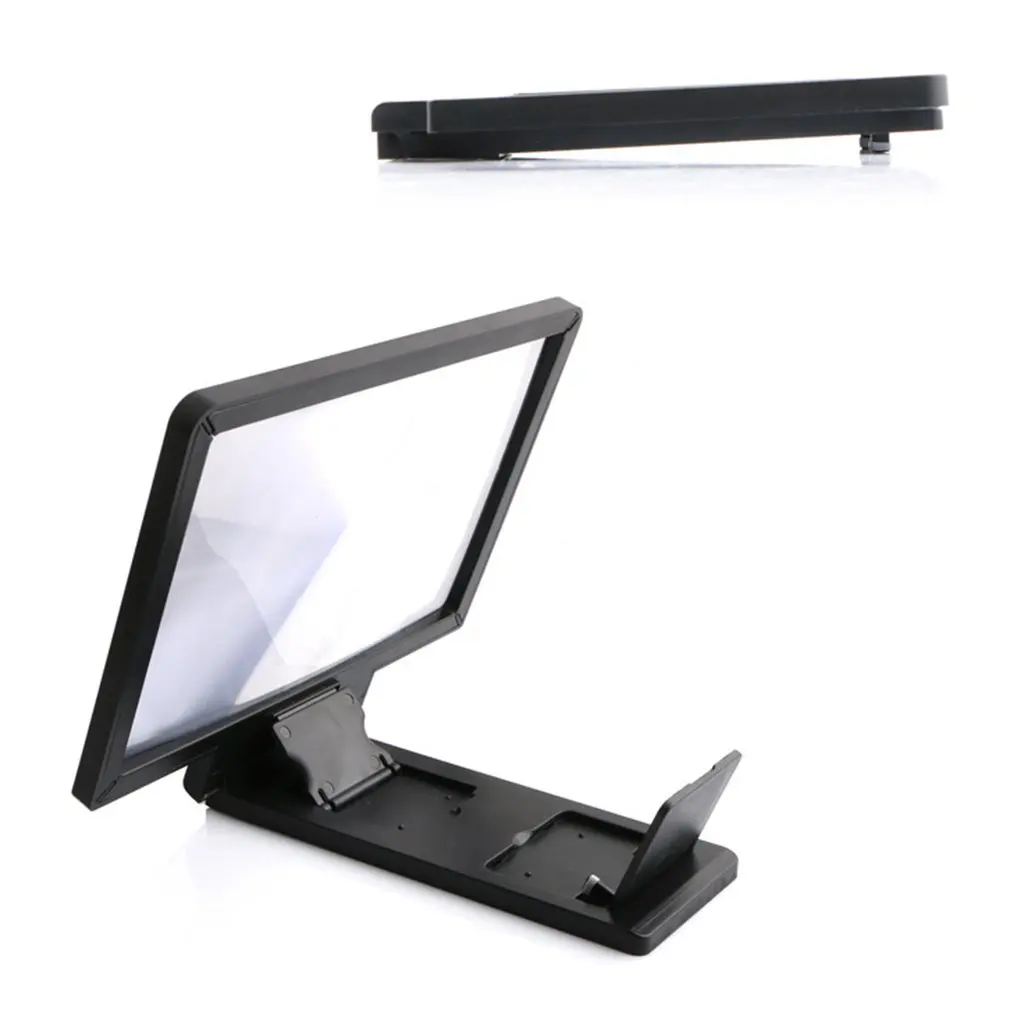 3D screen mobile phone amplifier 12 inch HD video magnifying glass projector Practical portable projectors