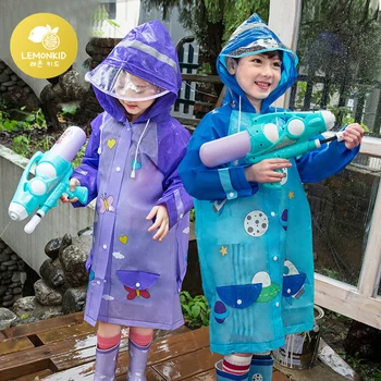 

Cute Kids Raincoat Outdoor Pink Artoon Travel Raincoat Lightweight Waterproof Capa De Chuva Infantil Student Rain Gear MM60YY