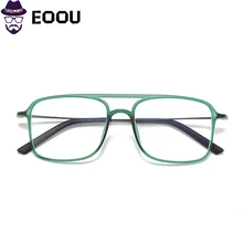 Квадратные женские оправа для мужских очков пластиковые титановые дизайнерские очки для близорукости анти-голубые легкие линзы по рецепту