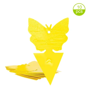

Dual Sided Strong Glue Sticky Traps For Aphids Pest Control Butterfly Shaped Garden Fruit Fly Catcher Plant Yellow Insect