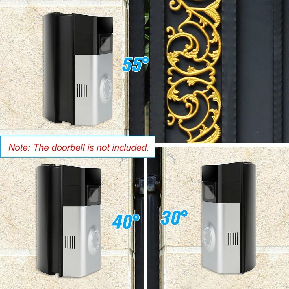 Building & Hardware HOLACA Ring Doorbell Pro Angle Mount 20/30/40° Adapter Mounting Plate