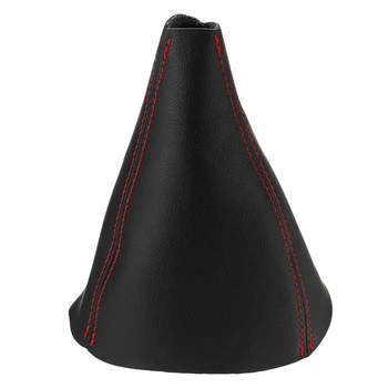 

for Hummer H3 2005-2011 Car Automatic Shift Boot Shift Dust Cover Leather Gear Shift Cover Red Stitch
