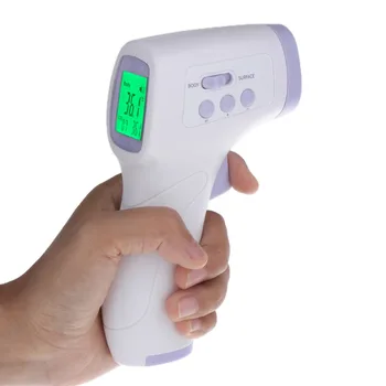 

1 One Second Non-Contact Electric Forehead Thermometer No Touch Body Fever Head Ear Digital IR Infrared Thermometers