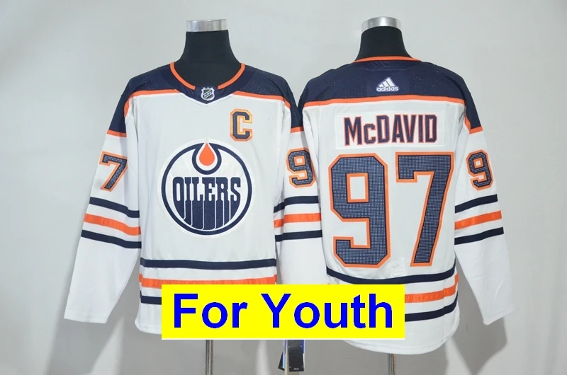 Детские новые молодежные свитера Edmonton Connor McDavid Leon Draisaitl Wayne Gretzky LUCIC NUGENT-HOPKIN - Цвет: Серый