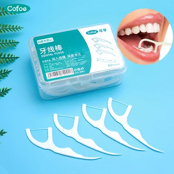 

Cofoe 250/100 pcs Adult Dental Floss Flosser Picks Oral Care Tooth Cleaner Dental Bleaching Interdental Brush Food Residue Clean