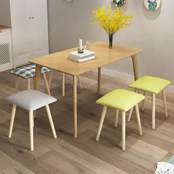 

Dining chair stool simple modern home low stool economy solid wood foot lazy stool living room creative bench dressing stool