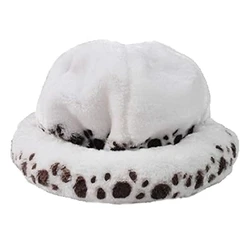 Chapeau plat en peluche pour enfants, chapeau chaud avec bord épaissi, mignon, lapin, accessoires de Cosplay d'animation, une pièce 