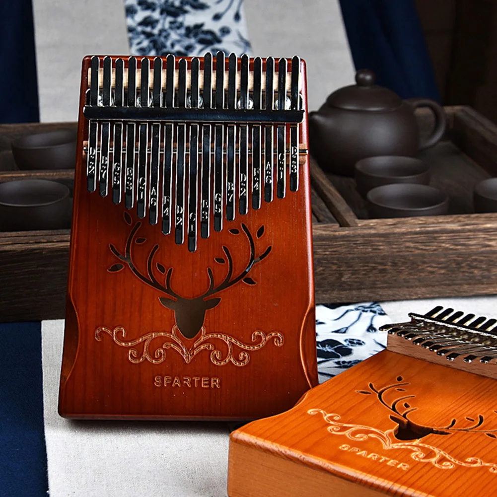Kalimba 17 клавиш большой палец пианино портативный твердой древесины инструмент
