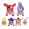 Freddy Toys Cartton Cosplay Cap Freddy Foxy Chica Mangle Bonnie plush Hat Freddy Soft Stuffed Plush Dolls 1