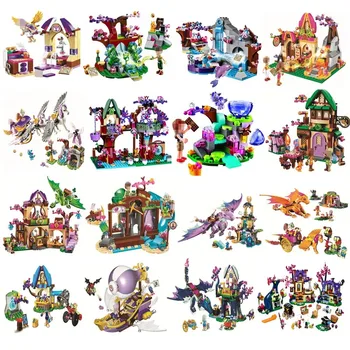 

New Elves Dragon Sanctuary Building Bricks Blocks Fairy Girls Building Block Toys Children Diy Gift Kid Puzzle Stitching Toys