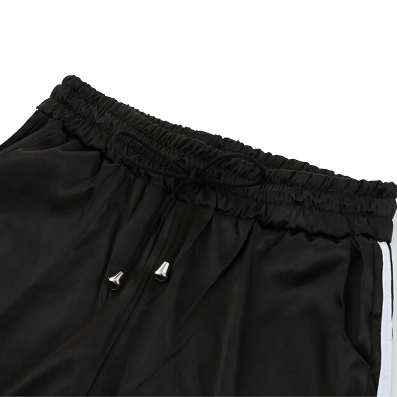 SFIT спортивные штаны женские повседневные шаровары свободные брюки для женщин черные полосатые боковые спортивные штаны для женщин размера плюс