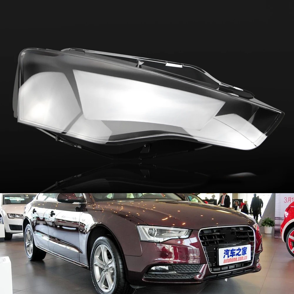 Passenger Sider Для Audi A5 2012 2013 крышка фары автомобиля фары объектив замена прозрачные линзы передняя крышка авто оболочка - Цвет: Passenger Sider